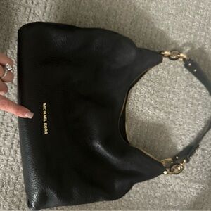 Michael Kors Black Leather Shoulder Bag